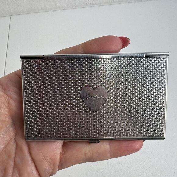 Brighton Joyful Heart Business Card Case Holder Laugh Dream Silver Plated - Picture 5 of 11